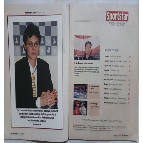 Sport Star (Saturday,  August 10, 2002)( Free Poster Inside )