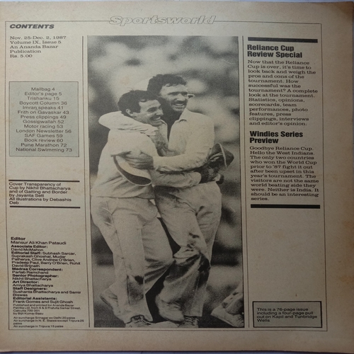 Sports World ( 25 Nov-1 Dec, 1987 )