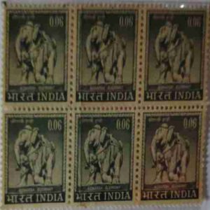 India 1966 4th def Series 6p konark Elephent