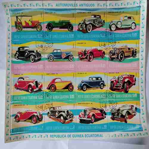 Automovills Antiguos  ( Set of 16 Stamp )