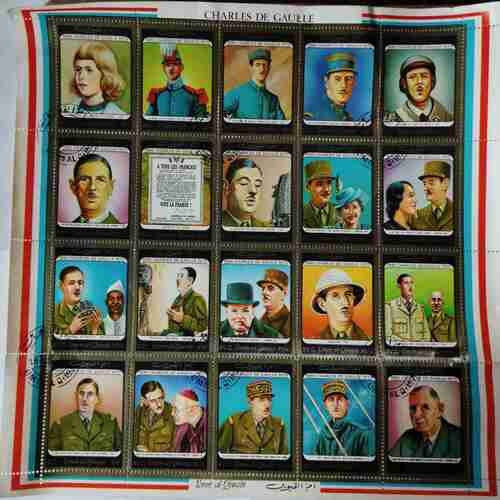 Charles De Gaulle ( Set of 20 Stemp )