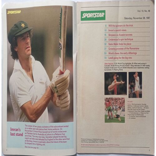 Sport Star ( Saturday, November 28, 1987 )