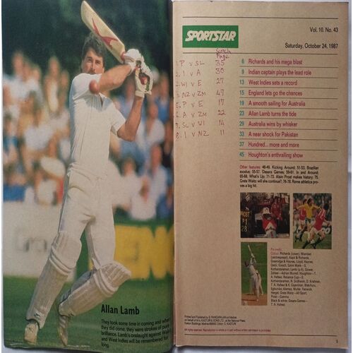 Sport Star ( Saturday, October 24, 1987 )