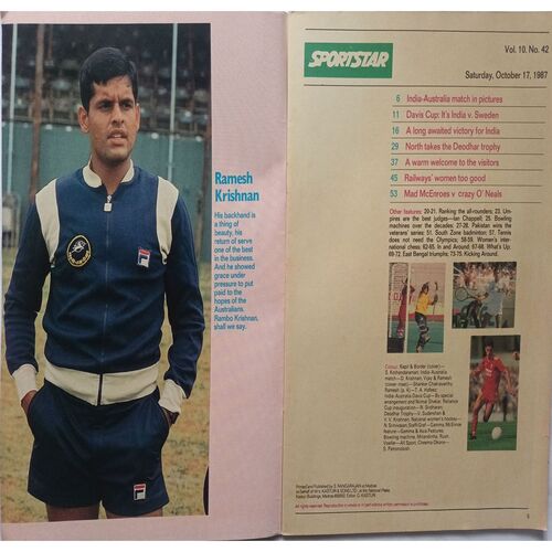 Sport Star ( Saturday, October 17, 1987 )