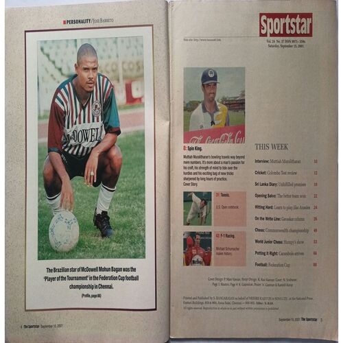 Sport Star ( Saturday, September 15, 2001 )
