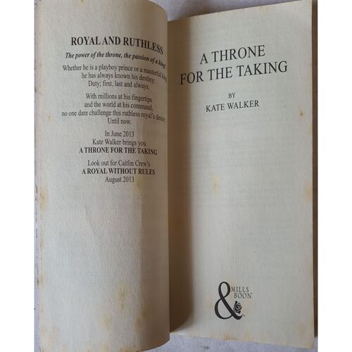 A Throne For The Taking ( By Kate Walker )