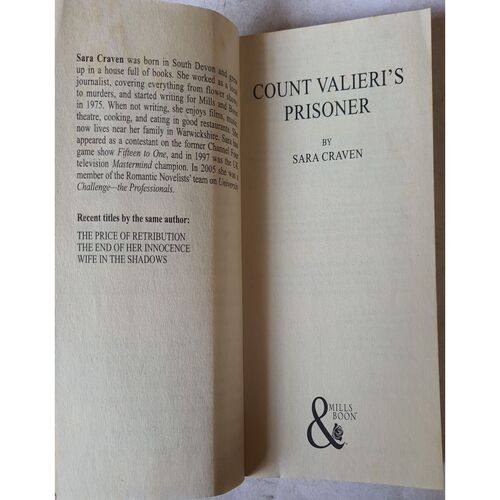 Count Valieri's Prisoner ( By Sara Craven )
