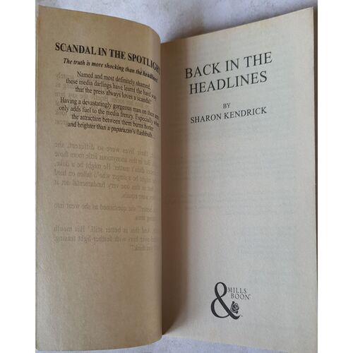 Back In The Headlines  (By Sharon Kendrick )