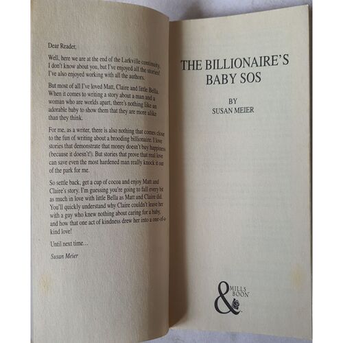 The BIllionaire's Baby SOS  ( By Susan Meirer )