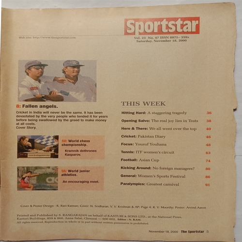 Sport Star ( November 18, 2000 )