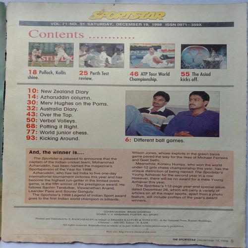 Sport Star (December 19, 1998)