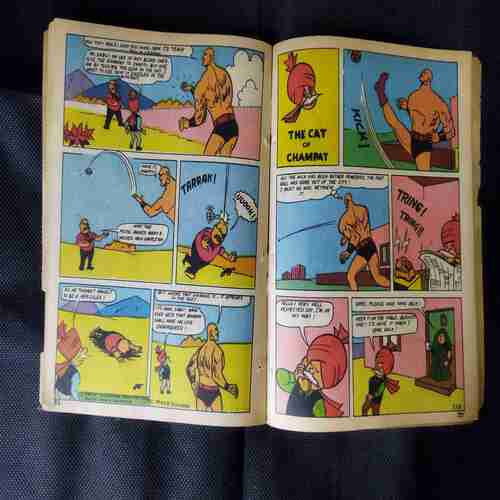 PRAN'S CHACHA CHAUDHARY AND MADAME ZAARO (FRONT COVER CUT ON RIGHT SIDE)