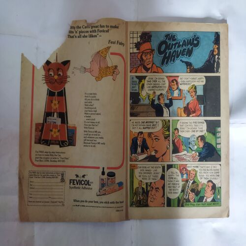 THE OUTLAW'S HAVEN (FRONT COVER BIG CUT ON UPPER SIDE)