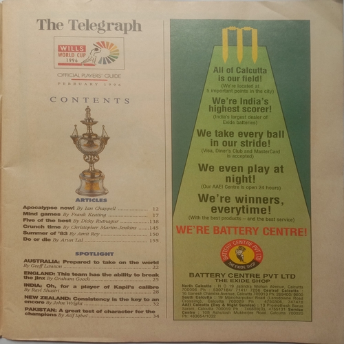 The Telegraph (Wills World Cup 1996 Official Players' Guide)