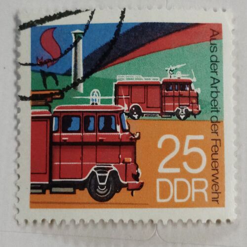 DDR25 aus der arbeit der feuerwehr stamp