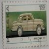 Postage stamp. Passenger car Warszawa 223, from series, Poland, 1982