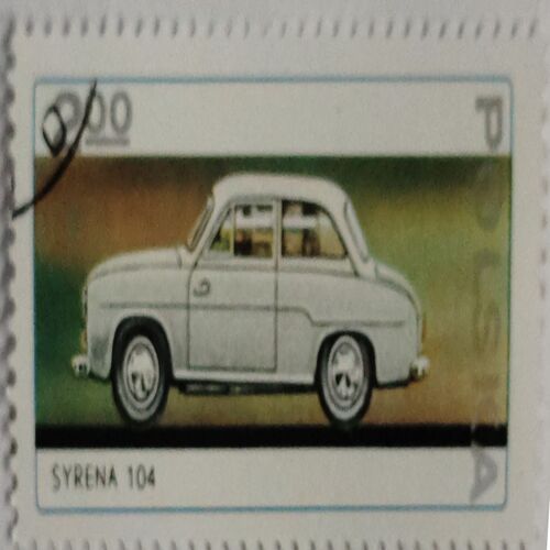 Postage stamp Poland, 1976. Syrena 104 classic car
