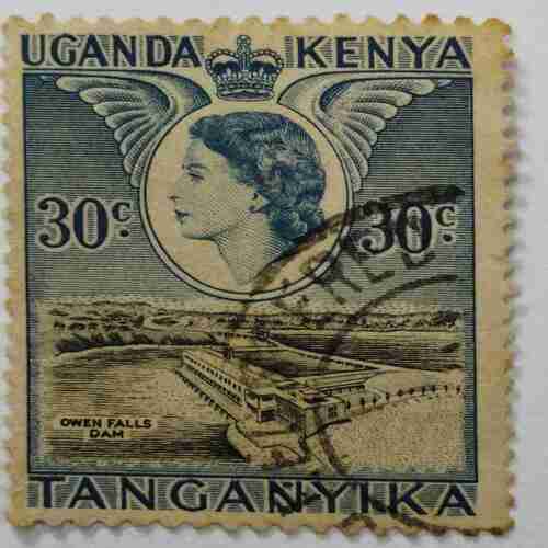 30Uganda Kenya Tanganyika Owe Falls Dam Used Stamp