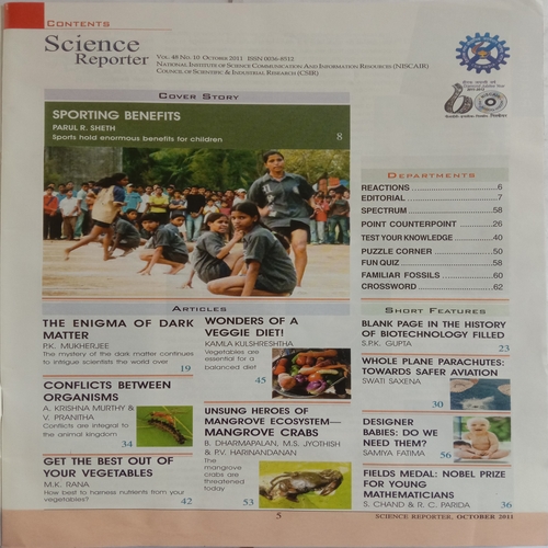 Science Reporter (October 2011)