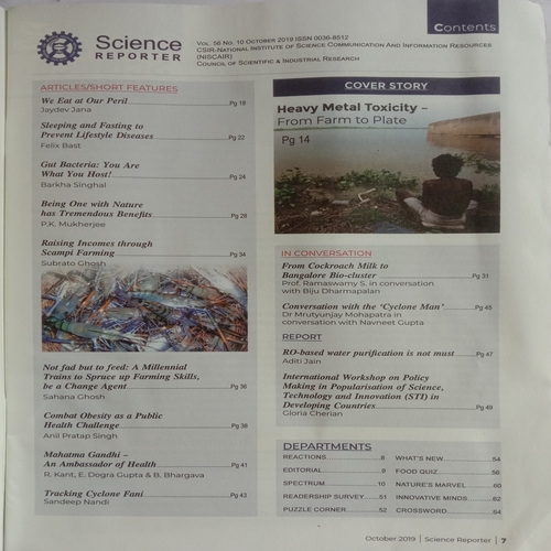 Science Reporter (October 2019)