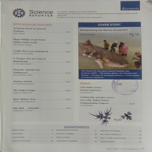 Science Reporter (March 2019)