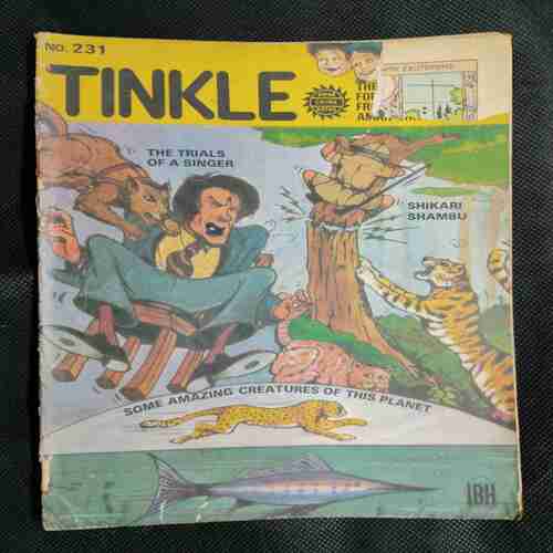 Tinkle No. 231 . ( Front cover upper right side Little cut ) .