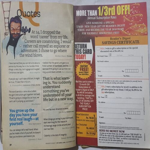Reader’s Digest ( November 2009 )