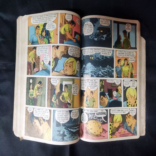(INDRAJAL COMICS) (SINGLE BINDING 10 IN 1), 1.>THE STRANGLER'S TRAP, 2.>THE SMUGGLER'S RING (PART-1), 3.>THE SMUGGLER'S RING (PART-2), 4.>THE HORROR DUNGEONS, 5.>THE MAGIC SWORD, 6.>THE CALL OF THE JUNGLE, 7.>THE DRAGONS', 8.>THE BROKEN STRINGS, 9.>ALEENA THE ENCHANTRESS (PART-1), 10.>ALEENA THE ENCHANTRESS (PART-2)