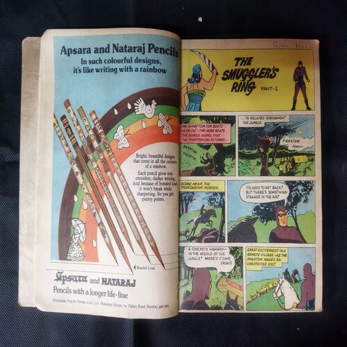 (INDRAJAL COMICS) (SINGLE BINDING 10 IN 1), 1.>THE STRANGLER'S TRAP, 2.>THE SMUGGLER'S RING (PART-1), 3.>THE SMUGGLER'S RING (PART-2), 4.>THE HORROR DUNGEONS, 5.>THE MAGIC SWORD, 6.>THE CALL OF THE JUNGLE, 7.>THE DRAGONS', 8.>THE BROKEN STRINGS, 9.>ALEENA THE ENCHANTRESS (PART-1), 10.>ALEENA THE ENCHANTRESS (PART-2)