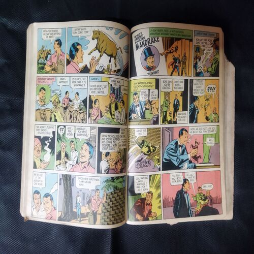 (INDRAJAL COMICS) (SINGLE BINDING 10 IN 1), 1.>THE STRANGLER'S TRAP, 2.>THE SMUGGLER'S RING (PART-1), 3.>THE SMUGGLER'S RING (PART-2), 4.>THE HORROR DUNGEONS, 5.>THE MAGIC SWORD, 6.>THE CALL OF THE JUNGLE, 7.>THE DRAGONS', 8.>THE BROKEN STRINGS, 9.>ALEENA THE ENCHANTRESS (PART-1), 10.>ALEENA THE ENCHANTRESS (PART-2)