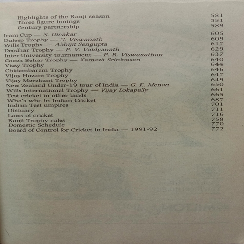 Indian Cricket 1992 (46th Edition)