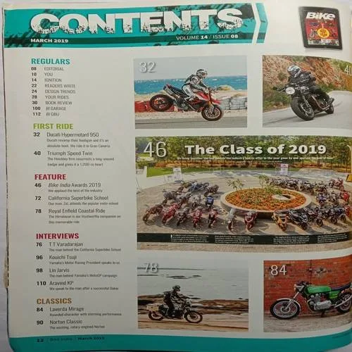 Bike India (March 2019) (Free Bike Poster Inside)