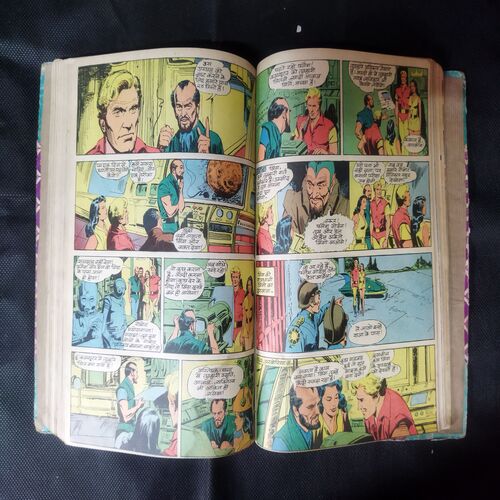 (INDRAJAL COMICS) (SINGLE BINDING 14 IN 1) 1.>GULAAMO KA SAUDAAGAR (BHAAG-1), 2.>GULAAMO KA SAUDAAGAR (BHAAG-2), 3.>HEERO KE CHOR, 4.>BHARAT BAHUBALI, 5.>VETALA KEE AAN, 6.>MAUT SE SAAMANA, 7.>CHAAR RAASTA KA BHOOT, 8.>RAHASYO KEE GHAATEE, 9.>BEEHAD KEE RAJAKUMAAREE, 10.>MAASOOM GUNAAH, 11.>NISHIDDH DVEEP, 12.>GHRNA KA DAAVAANAL, 13.>NAKALEE CHEHARE, 14.>VISH KANYA
