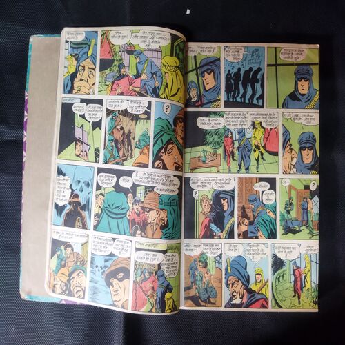 (INDRAJAL COMICS) (SINGLE BINDING 14 IN 1) 1.>GULAAMO KA SAUDAAGAR (BHAAG-1), 2.>GULAAMO KA SAUDAAGAR (BHAAG-2), 3.>HEERO KE CHOR, 4.>BHARAT BAHUBALI, 5.>VETALA KEE AAN, 6.>MAUT SE SAAMANA, 7.>CHAAR RAASTA KA BHOOT, 8.>RAHASYO KEE GHAATEE, 9.>BEEHAD KEE RAJAKUMAAREE, 10.>MAASOOM GUNAAH, 11.>NISHIDDH DVEEP, 12.>GHRNA KA DAAVAANAL, 13.>NAKALEE CHEHARE, 14.>VISH KANYA