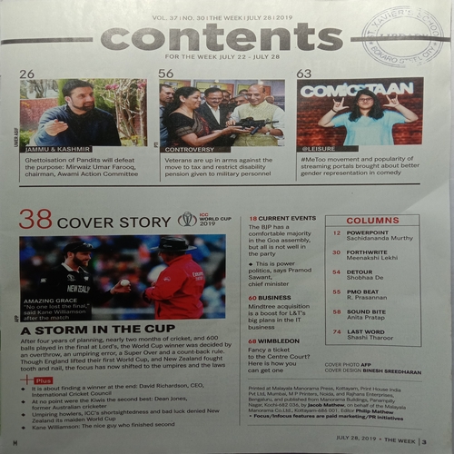 The Week (July 28, 2019)