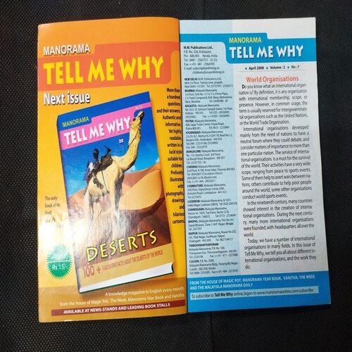 Tell Me Why - International Organisations ( April 2008 ) .