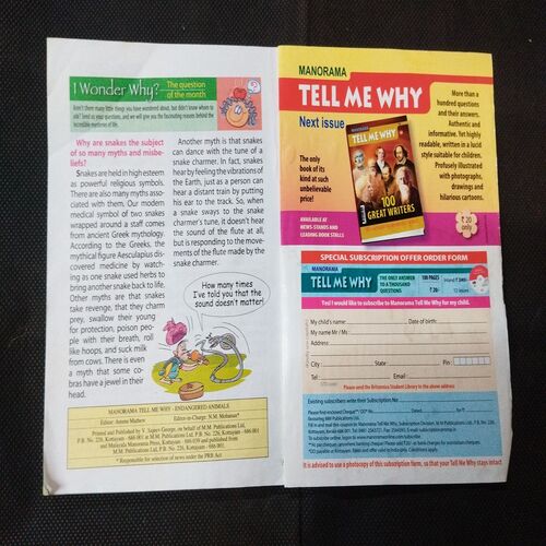 Tell Me Why - Endangered Animals ( October 2010 ) .