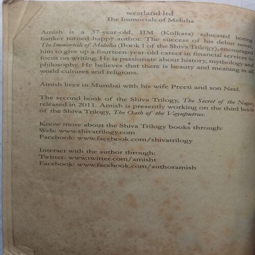 The Immortals Of Meluha (By Amish)