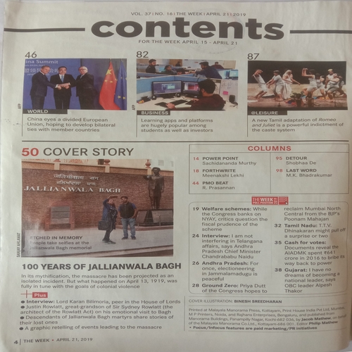 The Week (April 21, 2019)