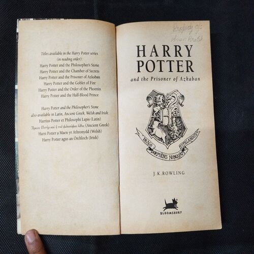 HARRY POTTER And The Prisoner Of Azkaban .