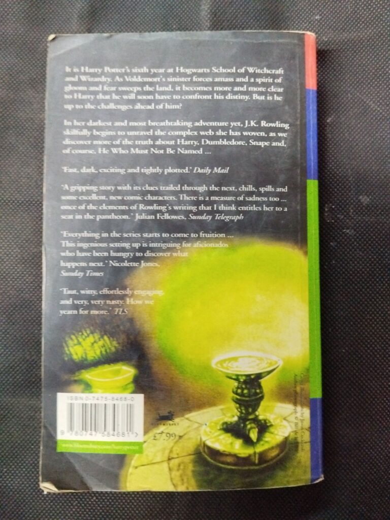 HARRY POTTER And The Half Blood Prince .