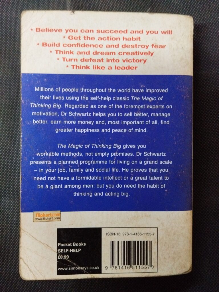 The Magic Of Thinking Big ( David J. Schwartz ) .