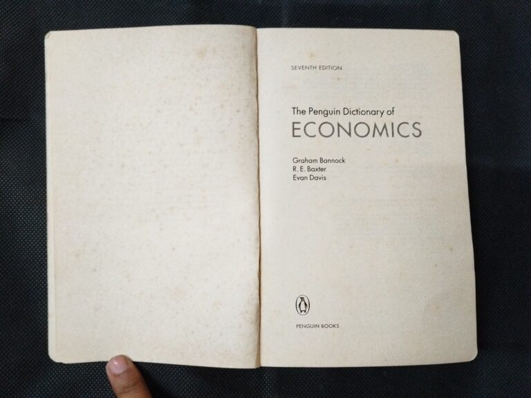 Dictionary Of Economics .