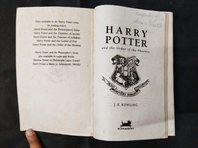 HARRY POTTER And The Order Of The Phoenix .