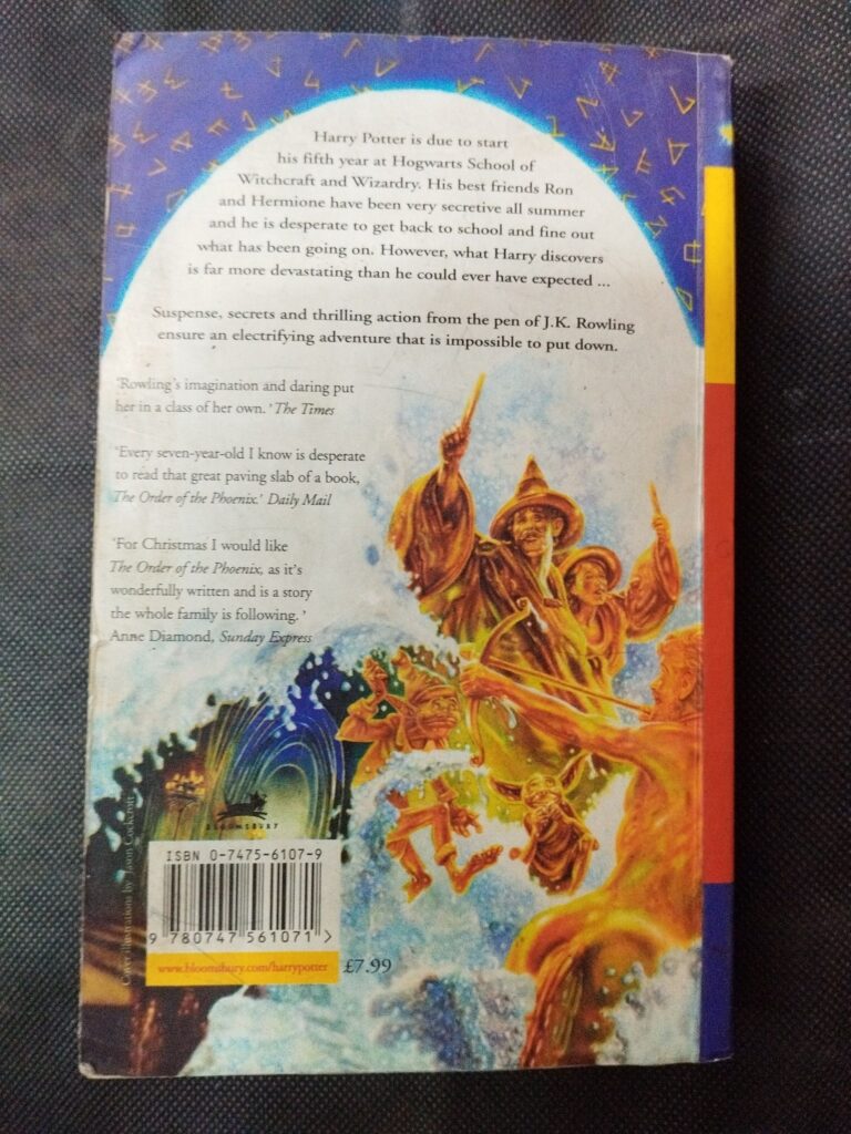 HARRY POTTER And The Order Of The Phoenix .