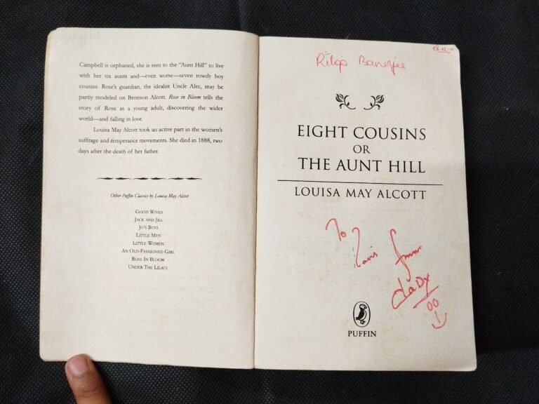Eight Cousins Or The Aunt Hill ( Louisa May Alcott ) .
