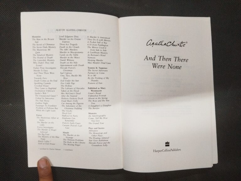 And Then There Were None ( Agatha Christie ) .