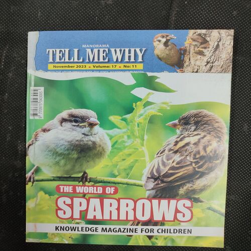 Tell Me Why . Edition :- ( Nov - 2023 , Vol. 17 , No. 11 ) .Front cover upper side half cut .