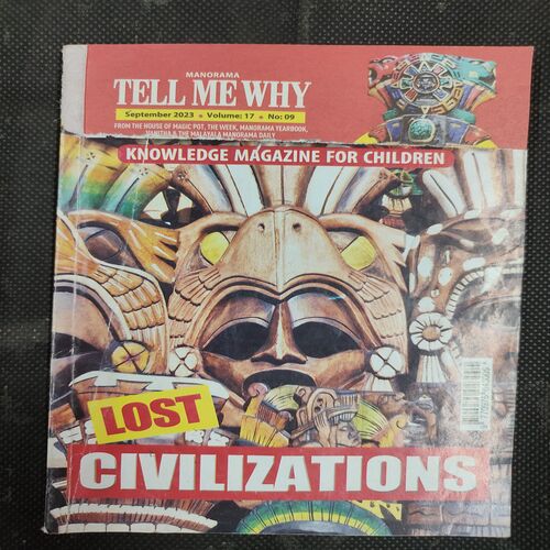 Tell Me Why . Edition :- ( Sept - 2023 , Vol. 17 , No. 09 ) .Front cover upper side half cut .