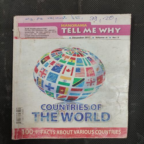 Tell Me Why . Edition :- ( Dec - 2011 , Vol. 06 , No. 03 ) .Front cover upper side half cut .